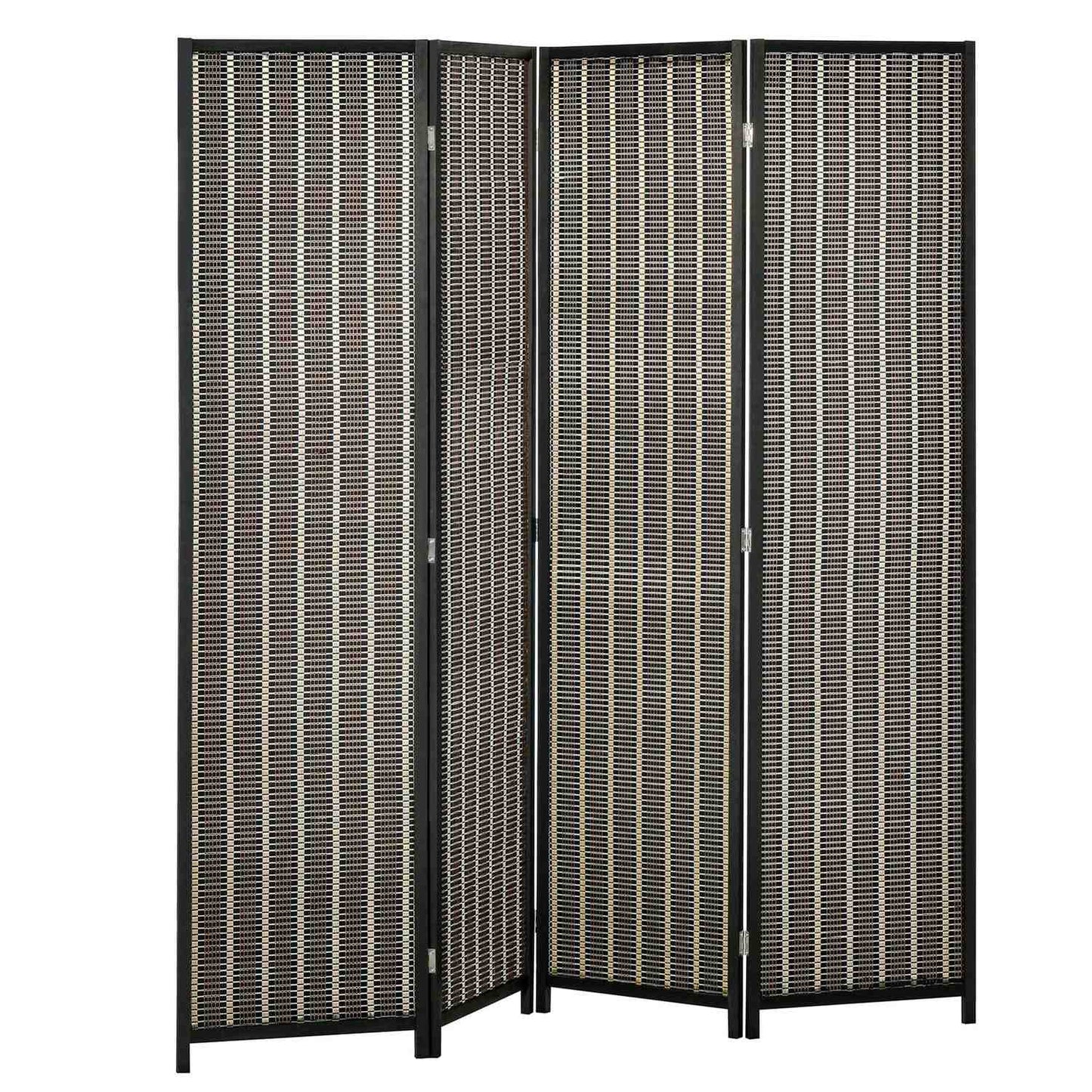 Bamboo room divider, 4-panel, 180x180 cm, Foldable Brown