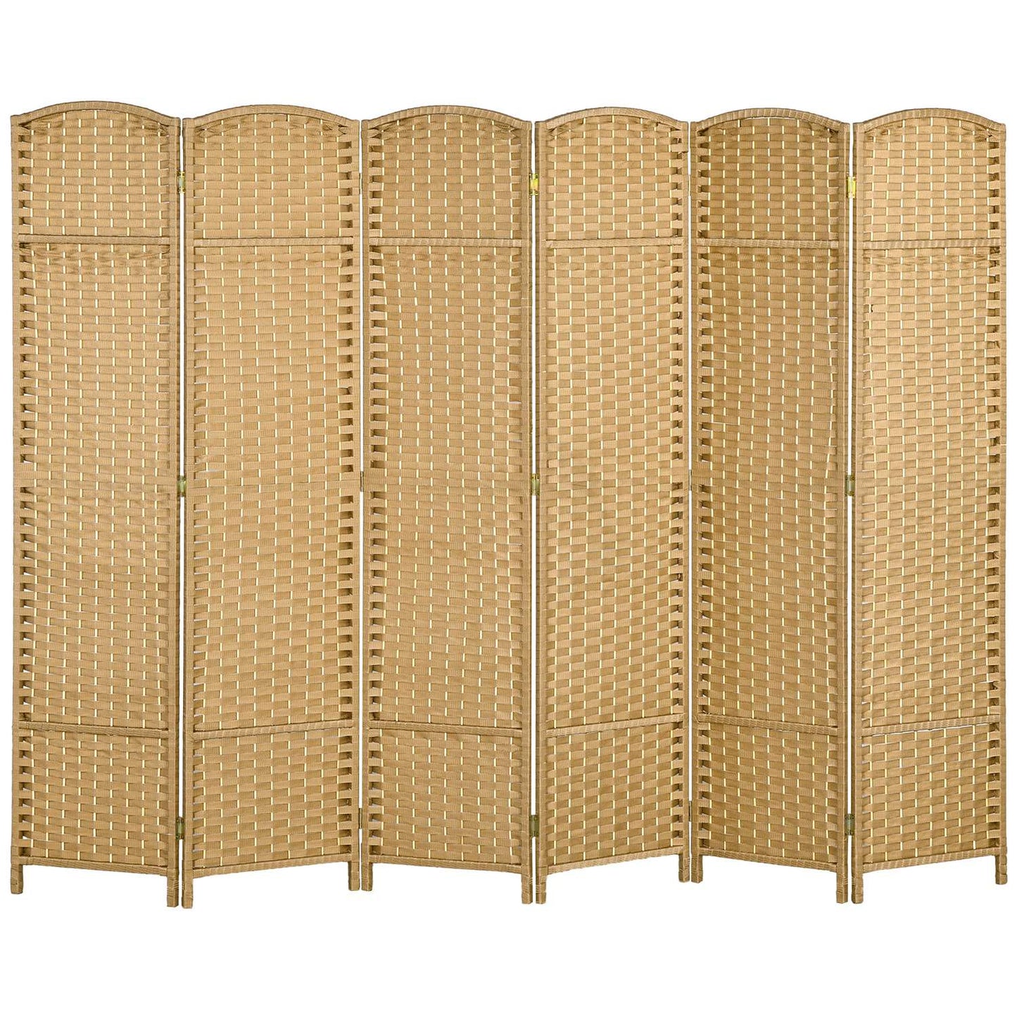 Bamboo Room Divider 6 Panel Natural Folding Privacy Screen