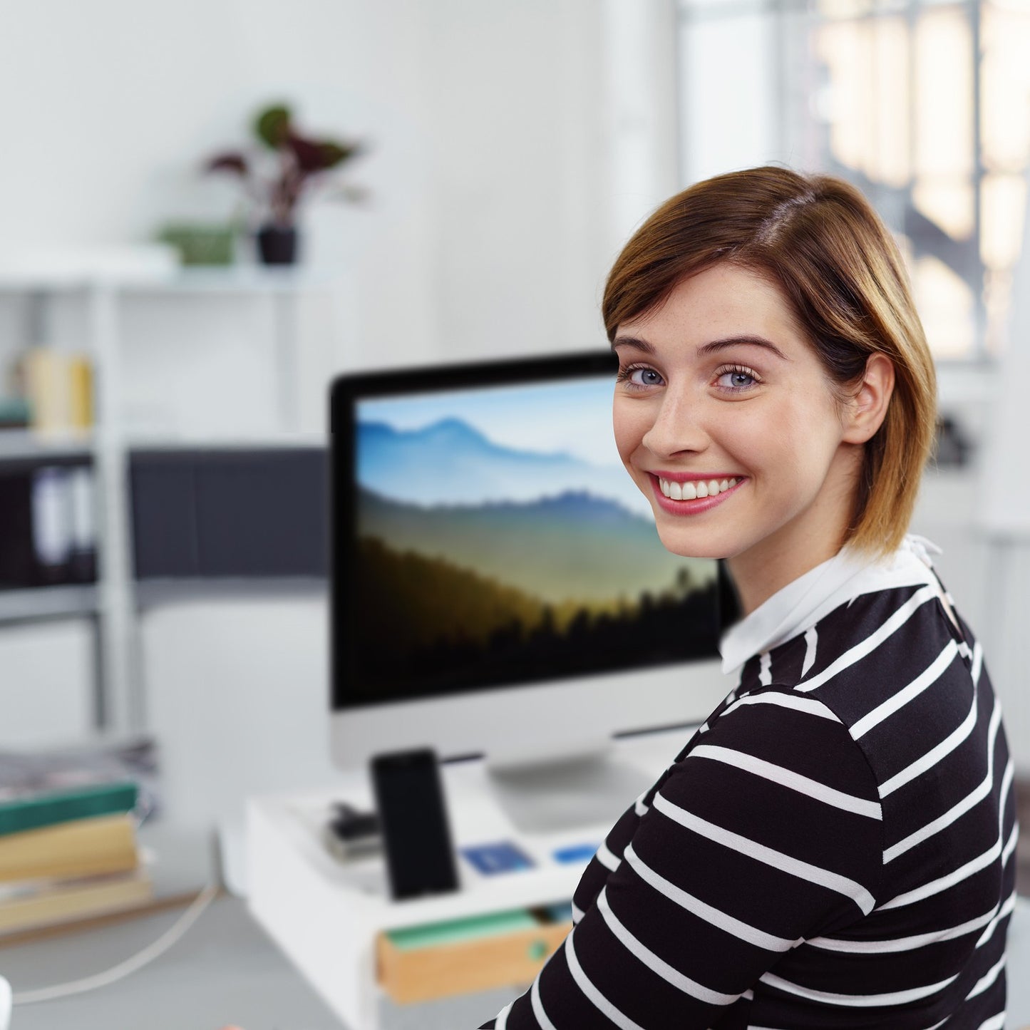 Screen stand and desk storage