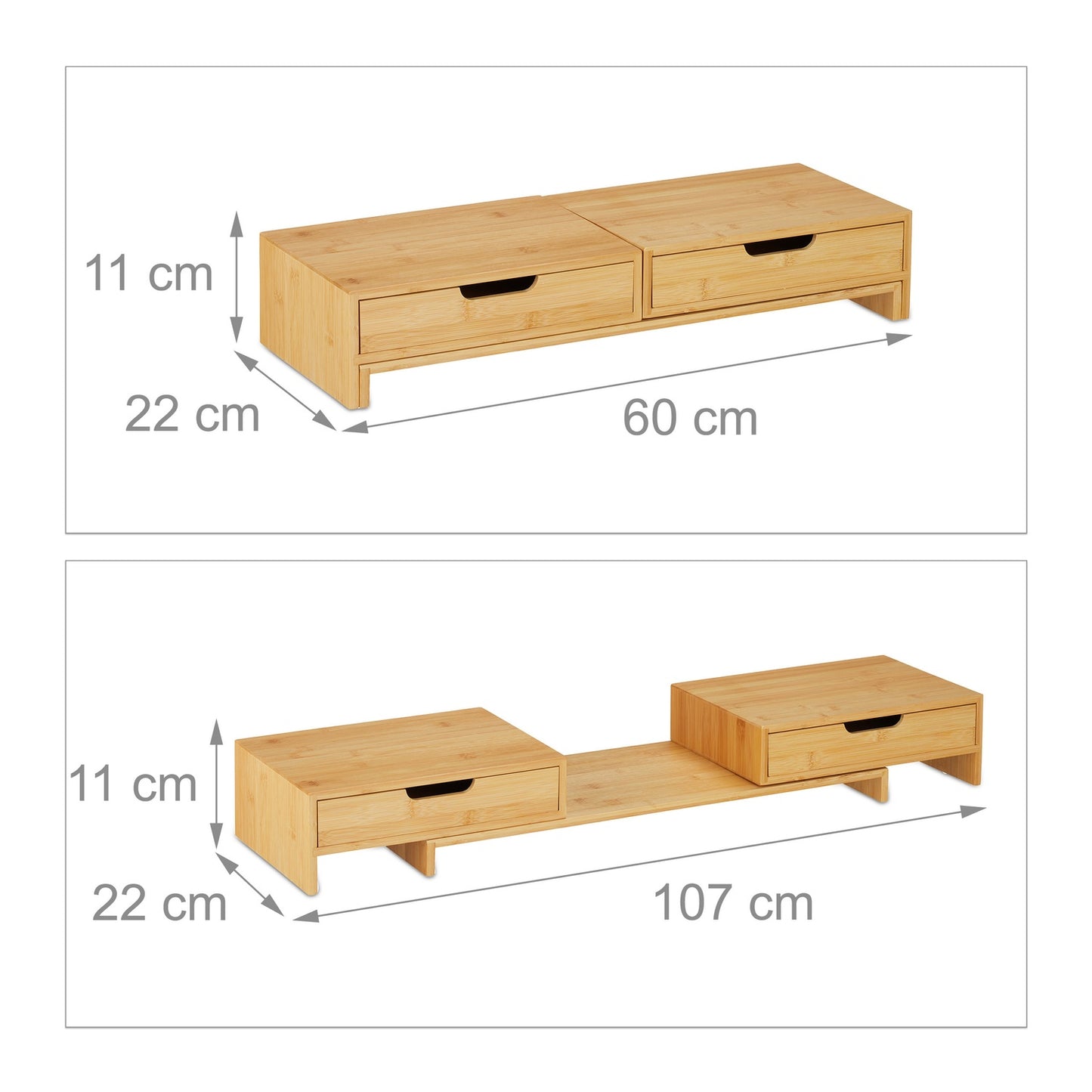 Screen stand for 2 screens