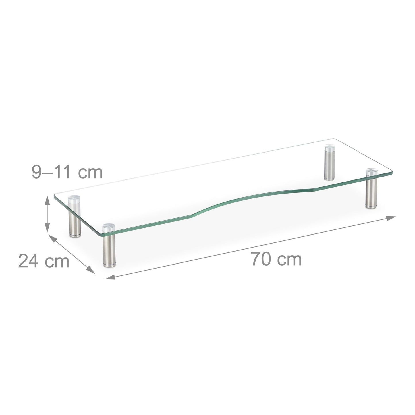 Screen stand in glass