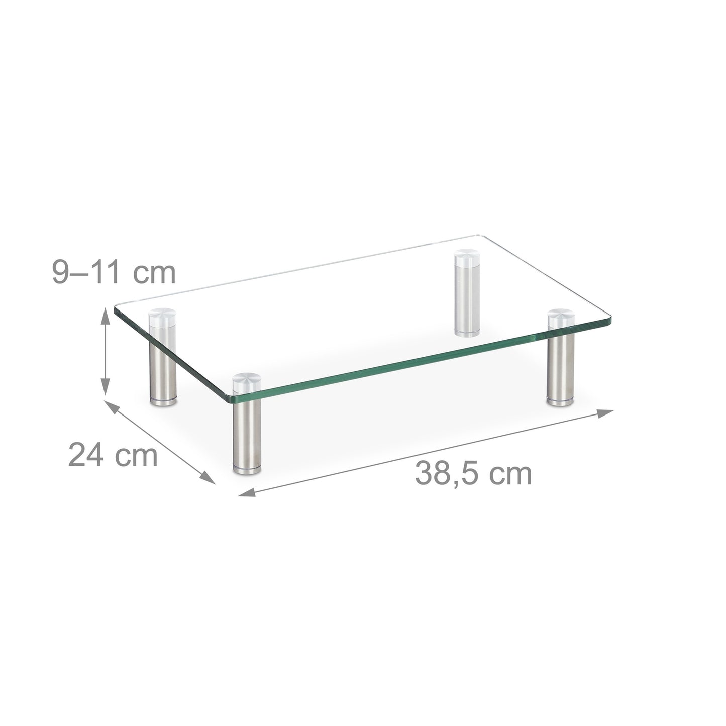 Screen stand in glass