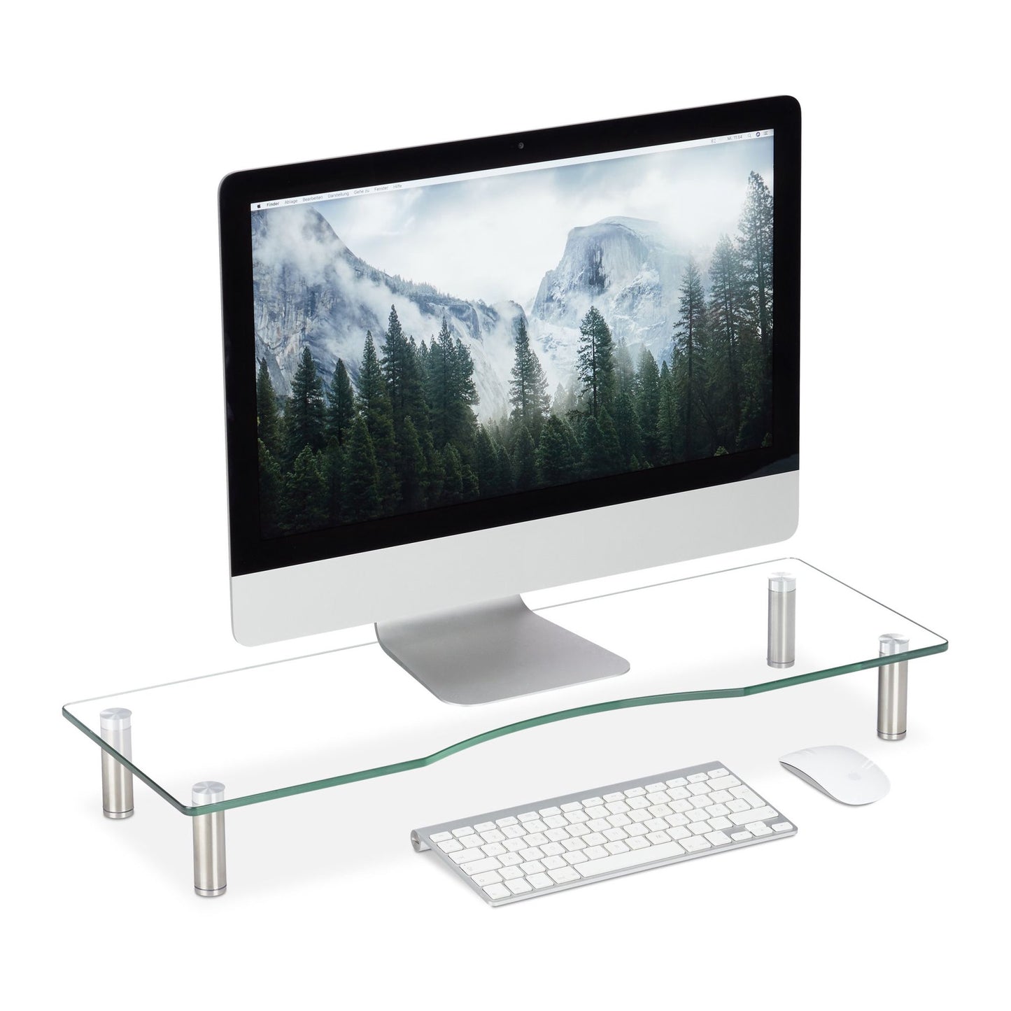 Screen stand in glass