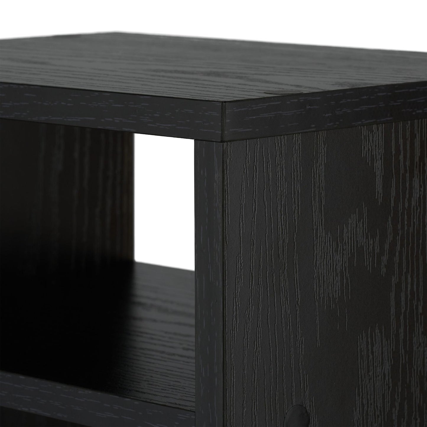 Screen stand with shelves