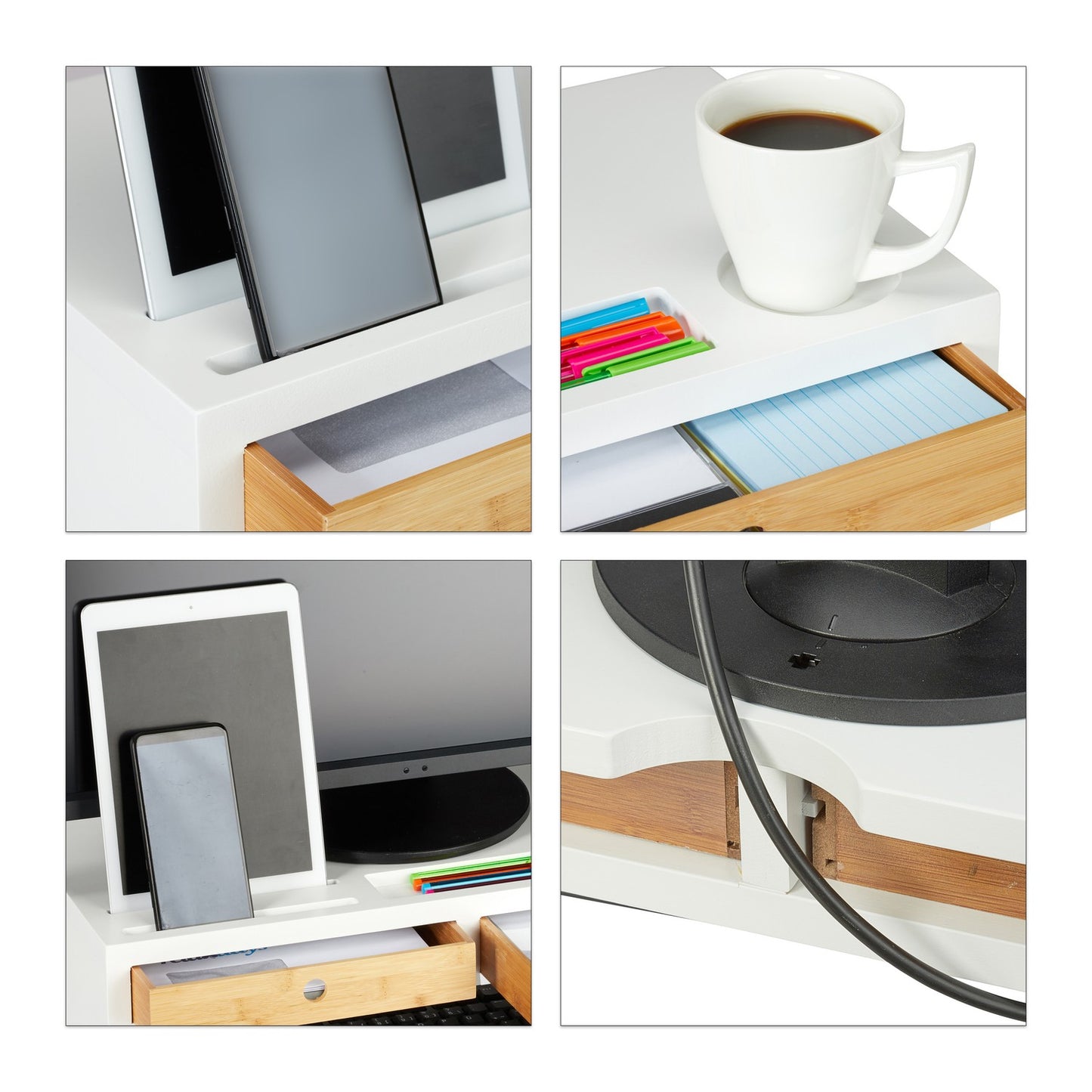 Screen stand with storage