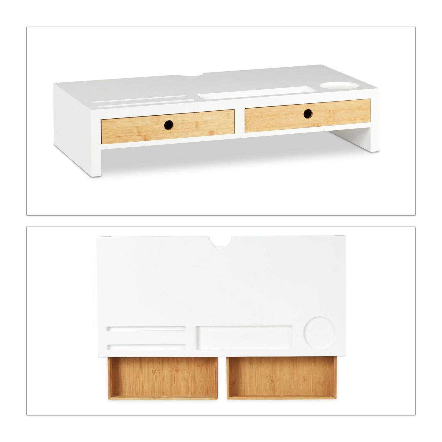 Screen stand with storage
