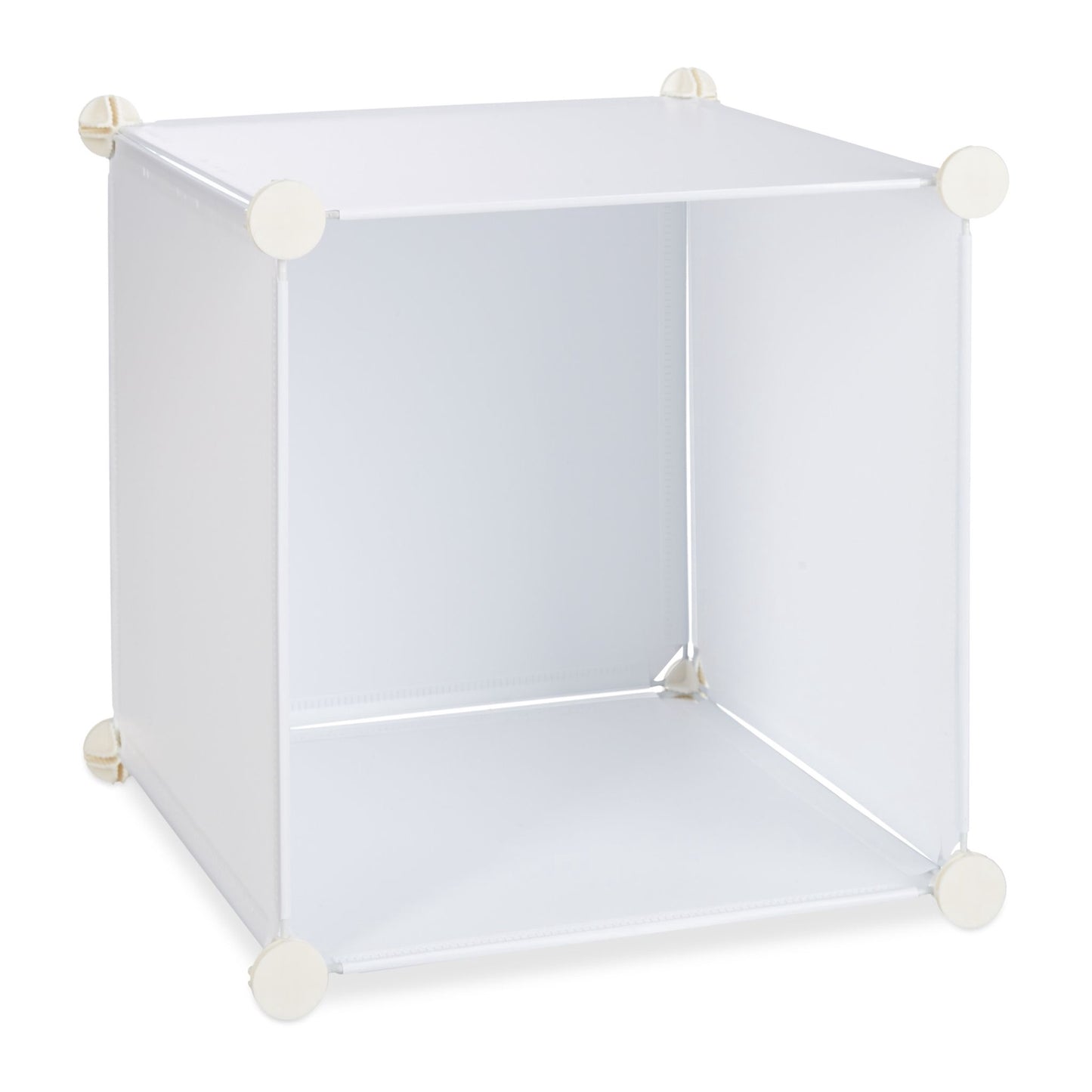Screwless plastic shelf with 16 compartments
