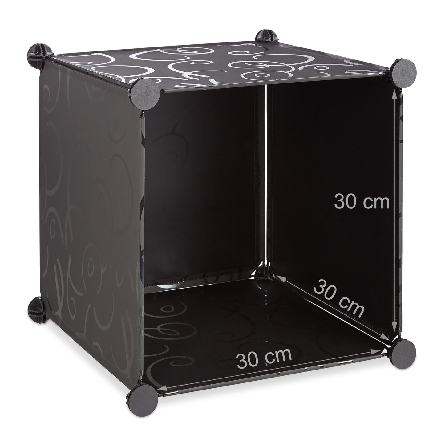 Screwless plastic shelf with 16 compartments