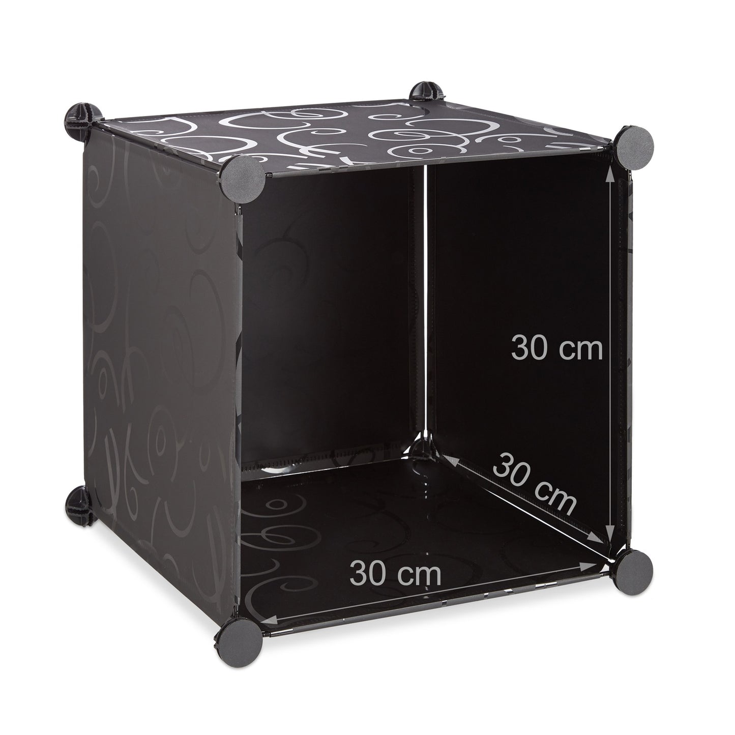 Screwless plastic shelves with 15 compartments