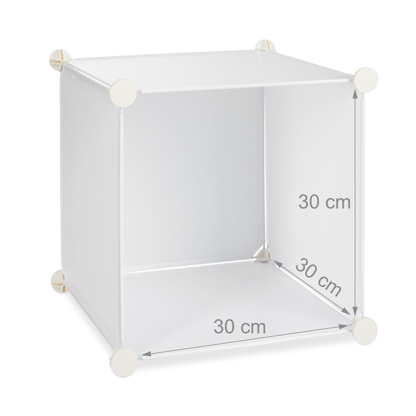 Screwless plastic shelves with 15 compartments