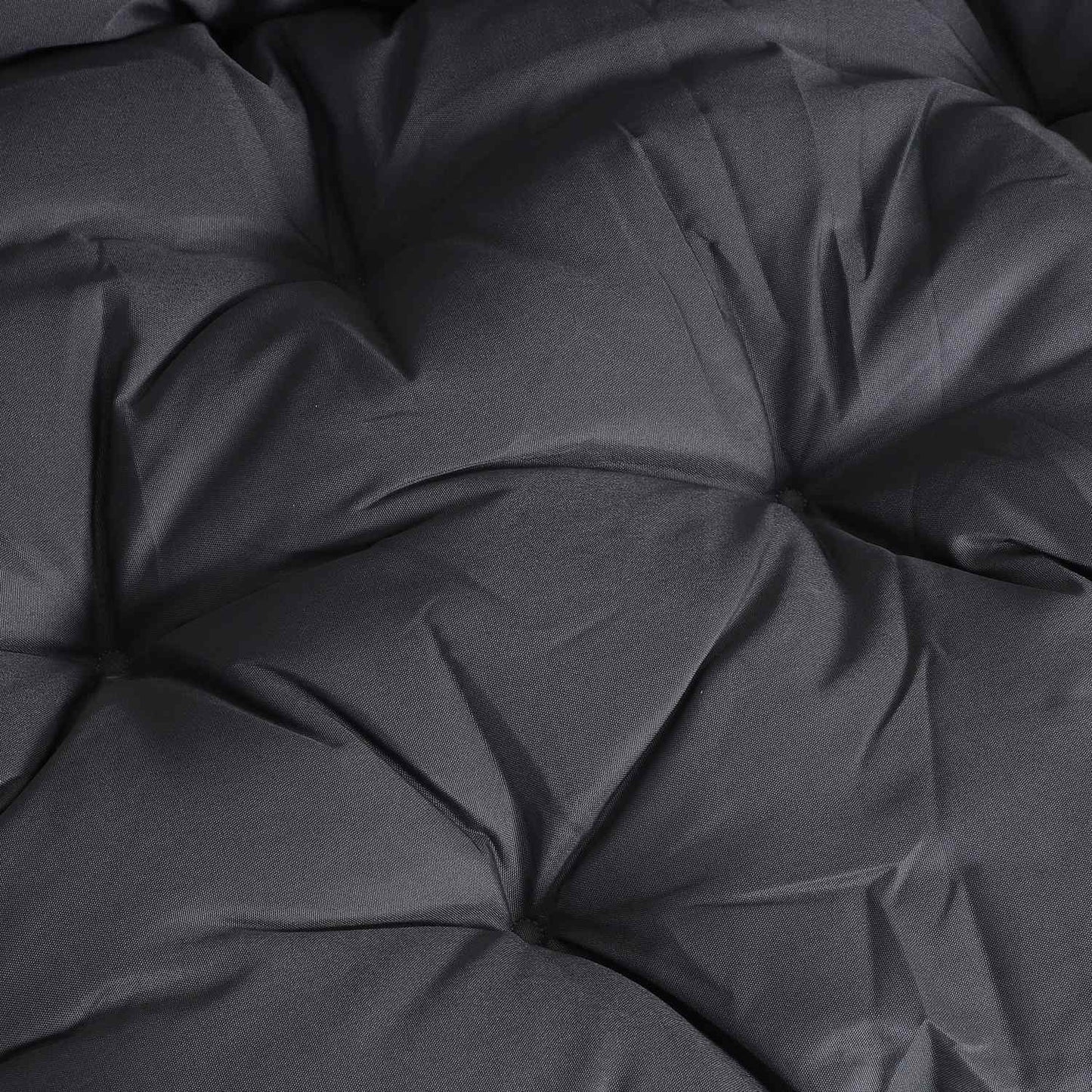 Garden bench seat cushion, 100x98x8 cm, dark gray cotton