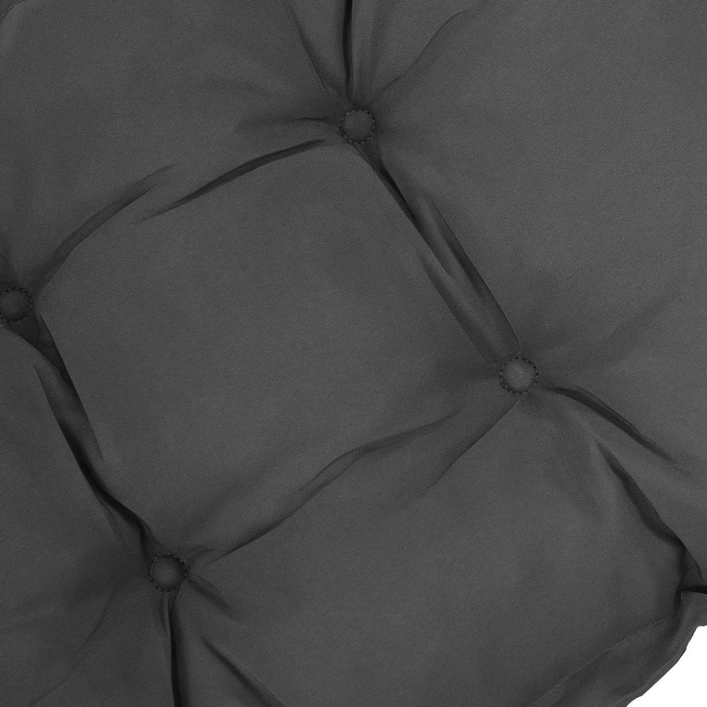 Chair cushion with tie, 100x40cm, washable, dark grey