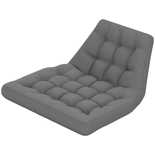 Gray chair cushion with backrest, 120x100 cm, water-repellent