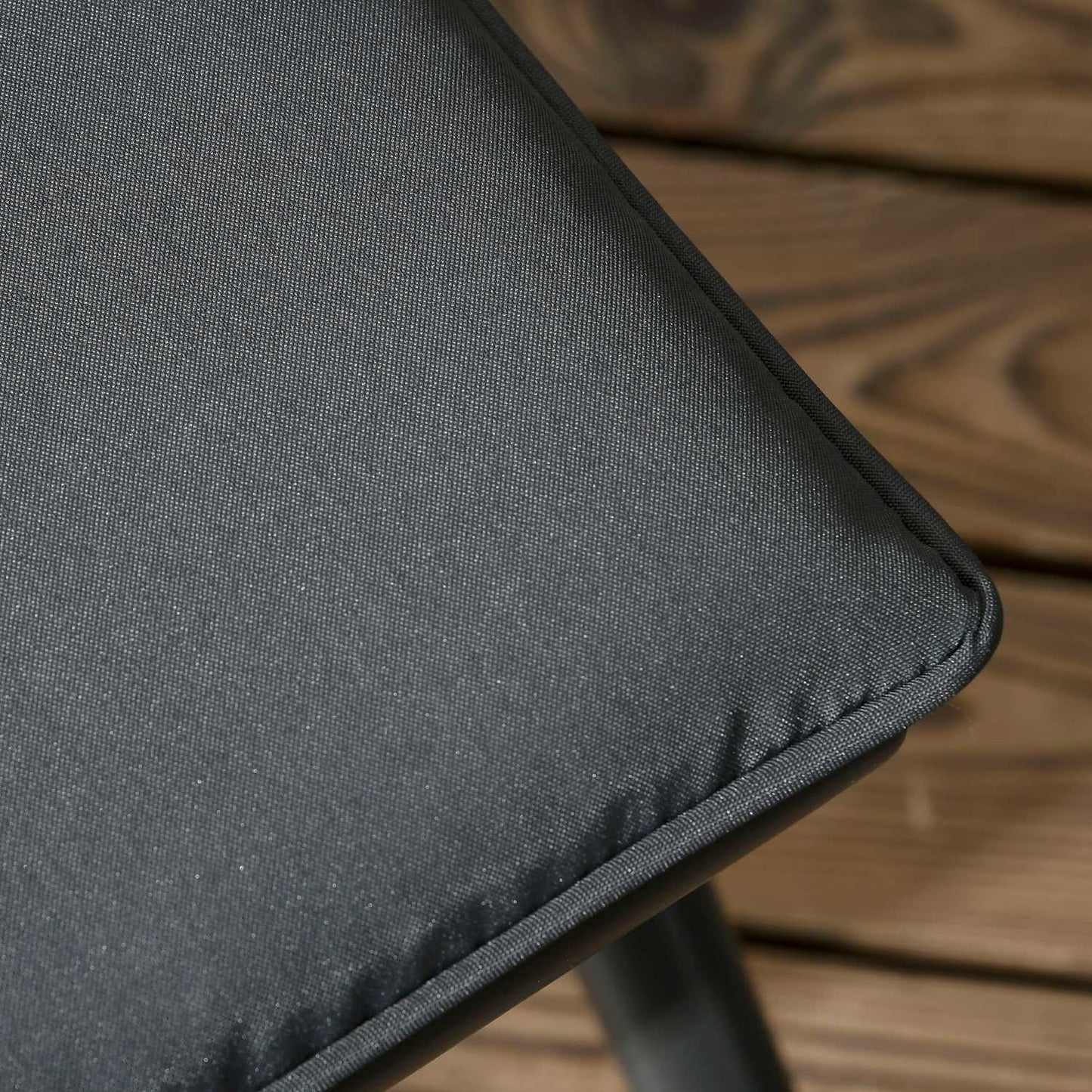5-part dark gray patio, table and chairs, umbrella hole