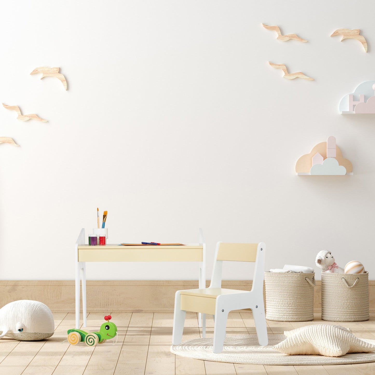 Seating area for children with chair