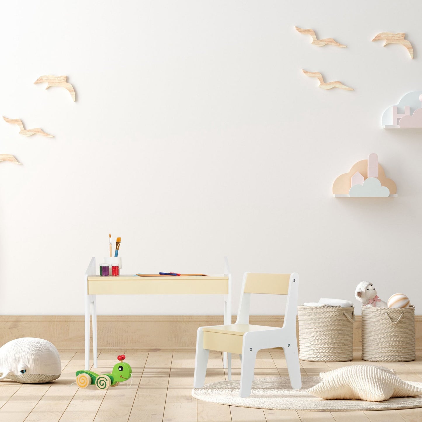 Seating area for children with chair