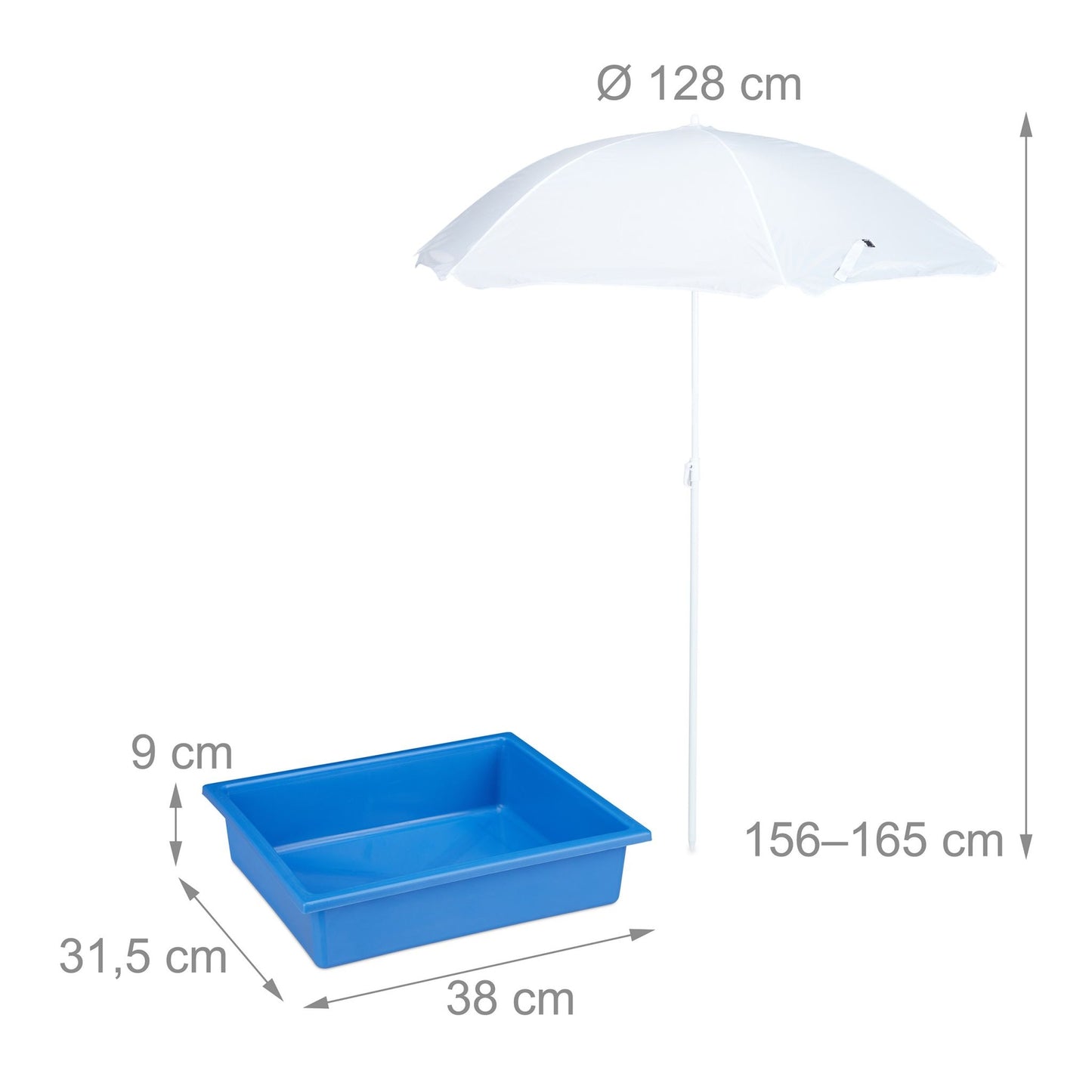 Seating group for children Wood with parasol