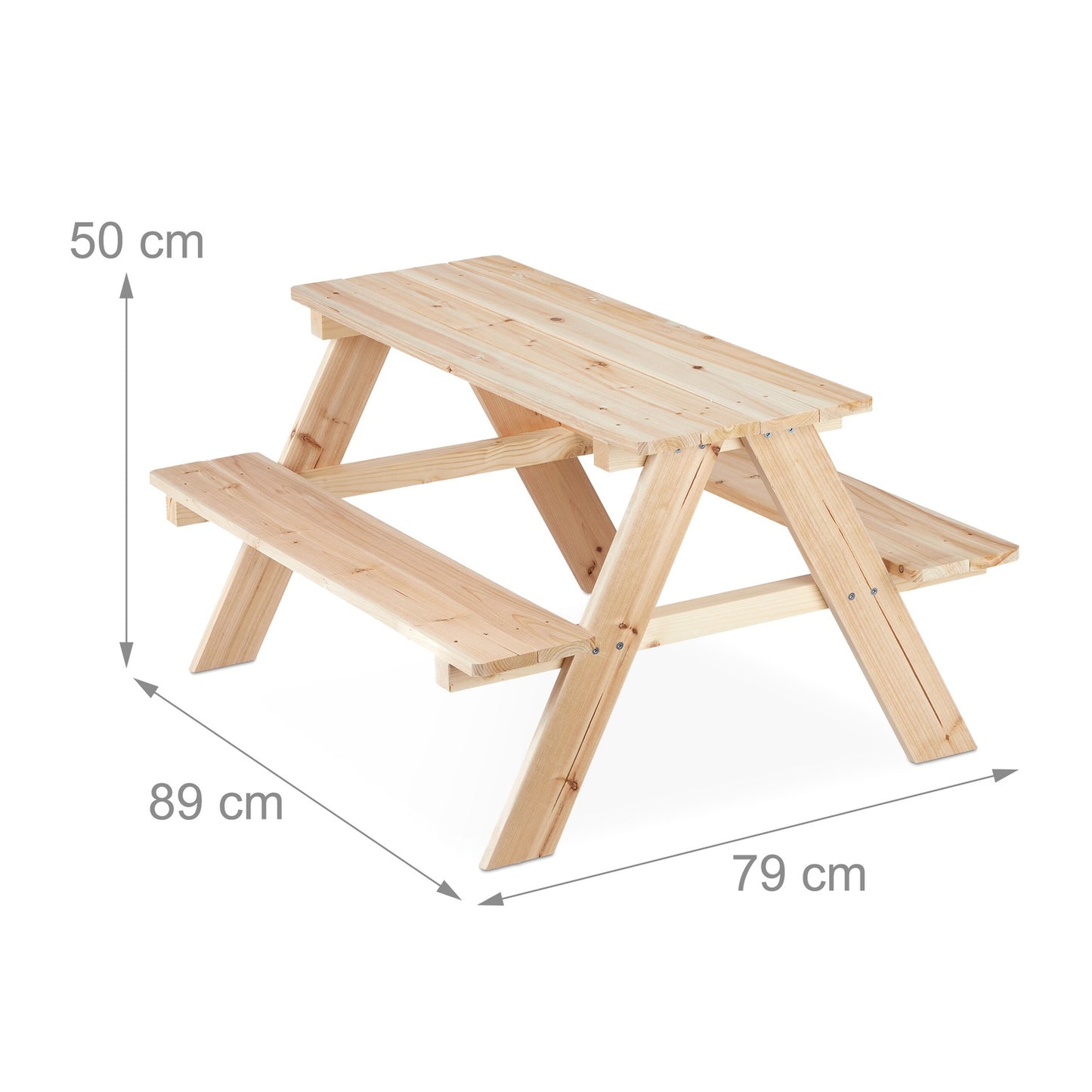 Seating group for children made of wood