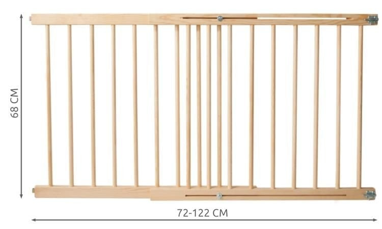Security gate for doors 72-122 cm