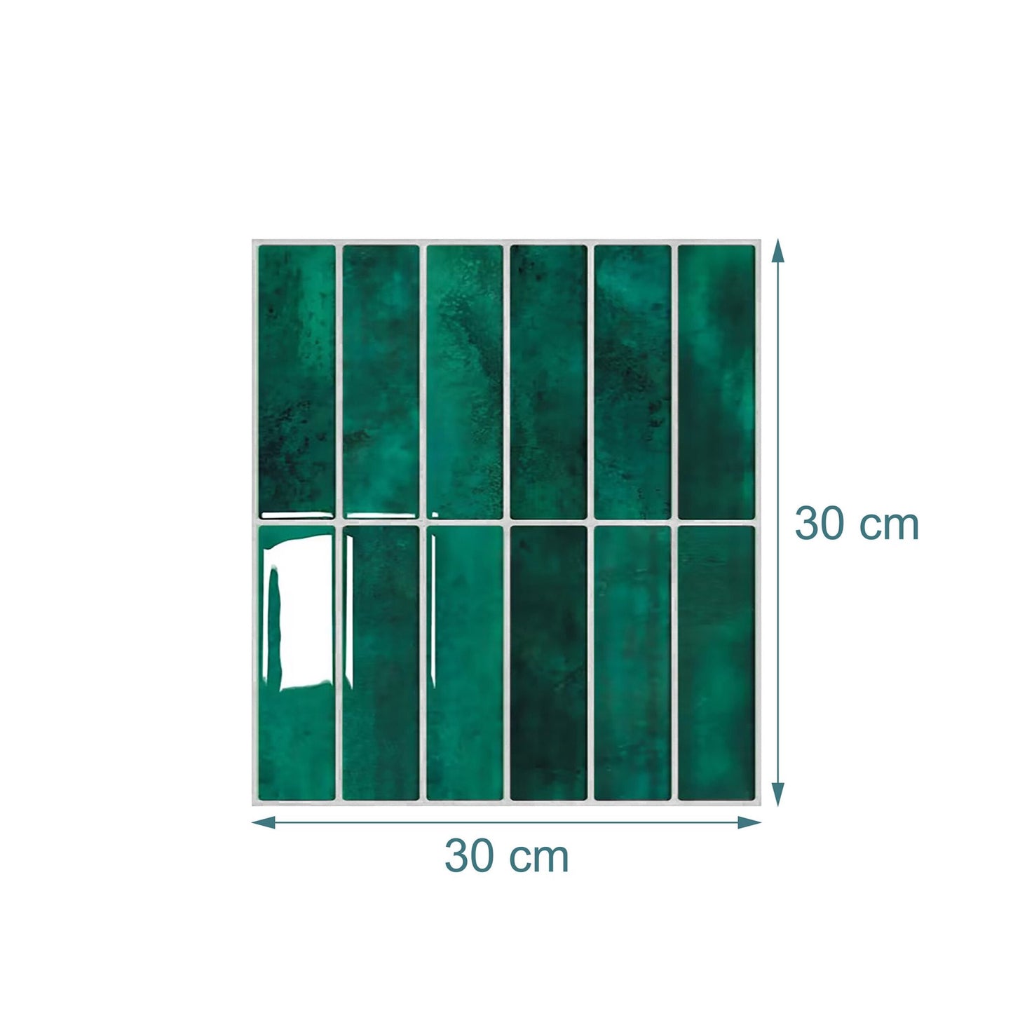 Self-Adhesive 3D Tile Stickers, 30x30 cm, Removable