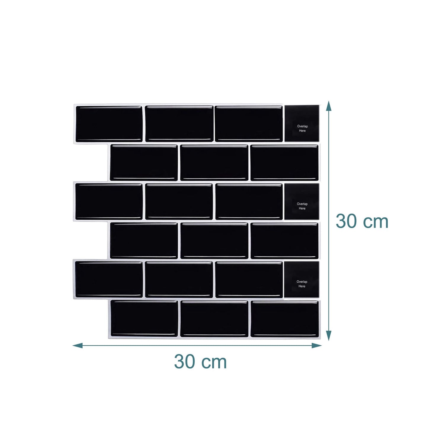 Self-Adhesive 3D Wall Tiles, 30x30 cm, Easy Install