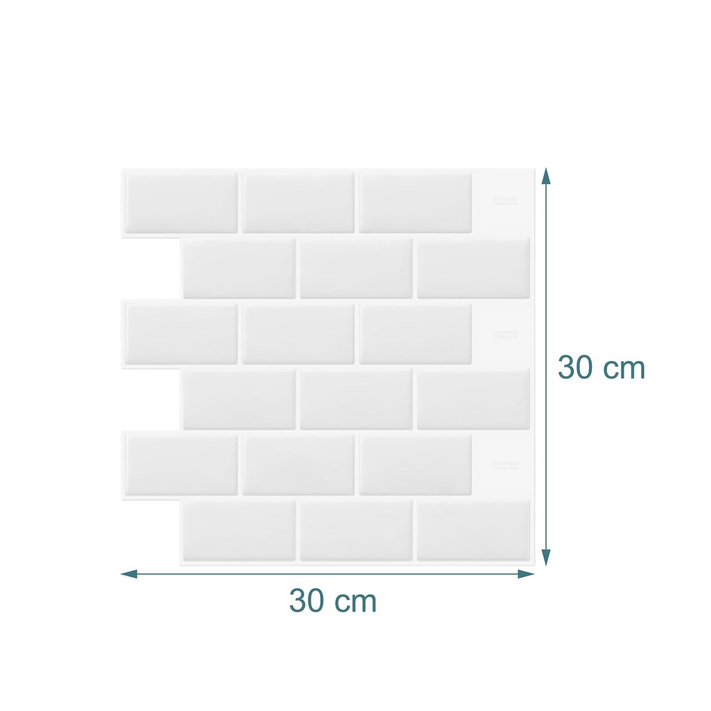 Self-Adhesive 3D Wall Tiles, 30x30 cm, Easy Install
