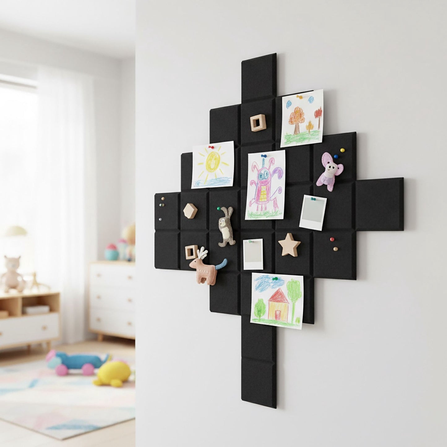 Self-Adhesive Felt Pinboards, 12-Pack for Photos & Notes