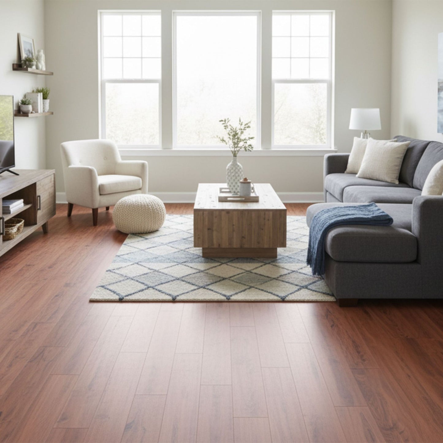 Self-Adhesive PVC Wood Effect Flooring, Slip-Resistant