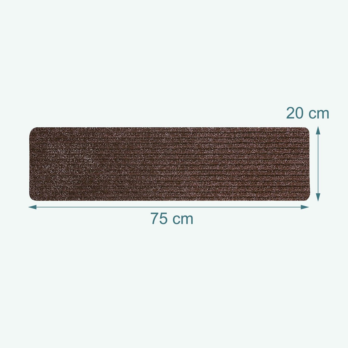 Self-Adhesive Stair Mats, 16pc, 75x20cm, Noise-Reducing