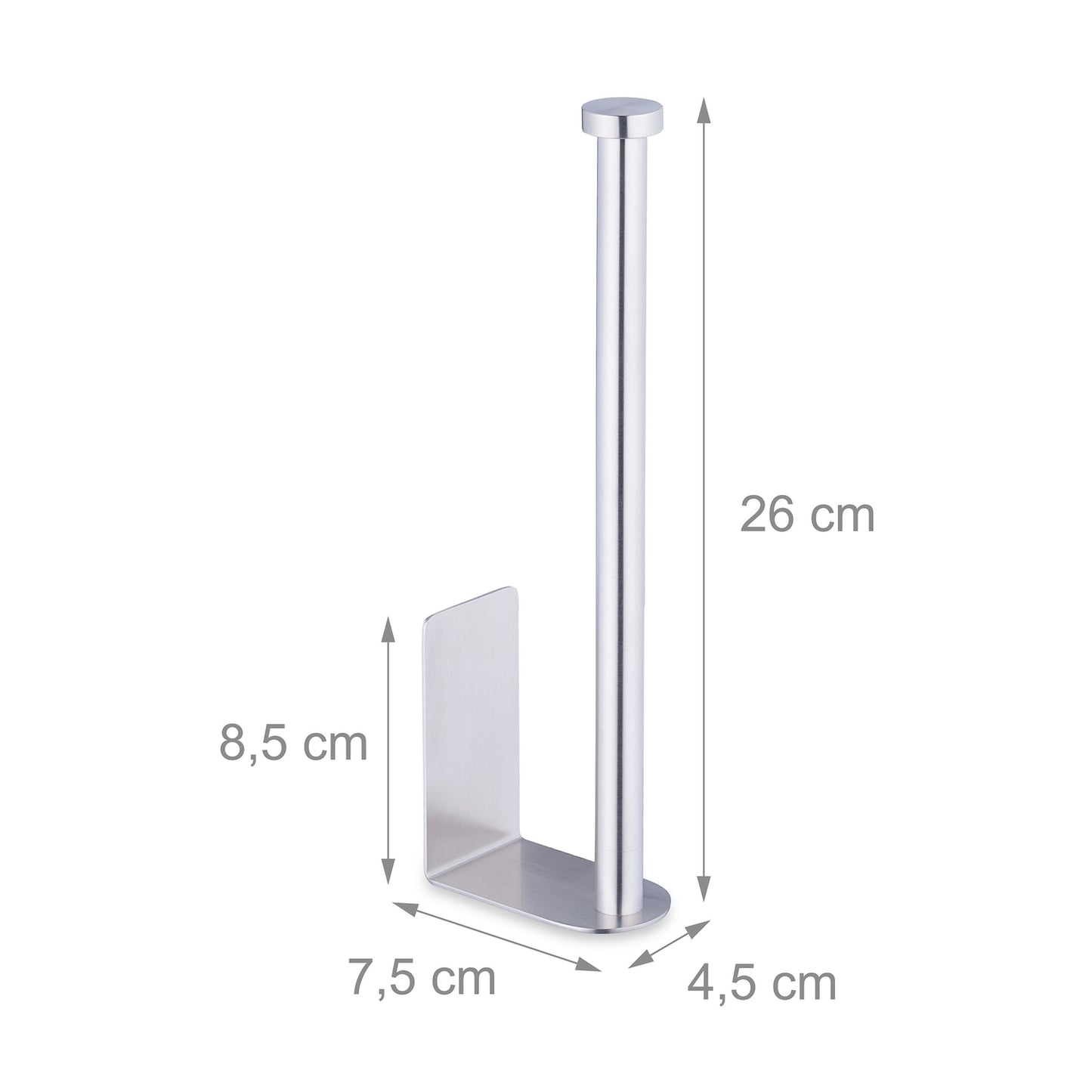 Self-Adhesive Toilet Roll Holder with Spare Roll Storage
