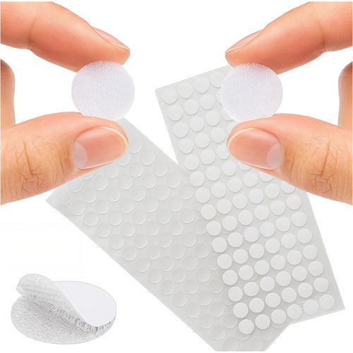 Self-Adhesive Velcro Strips, 18mm, 500pcs, White