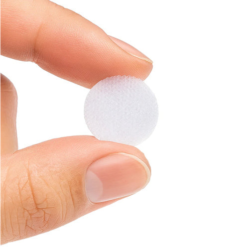Self-Adhesive Velcro Strips, 18mm, 500pcs, White