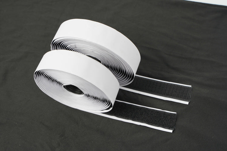 Self-Adhesive Velcro Tape, Black, 5m x 2.5cm