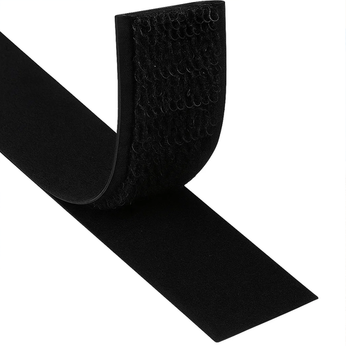 Self-Adhesive Velcro Tape, Black, 5m x 2.5cm