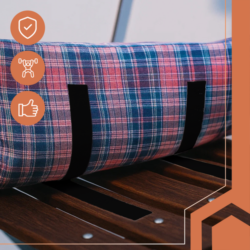 Self-Adhesive Velcro Tape, Black, 5m x 2.5cm