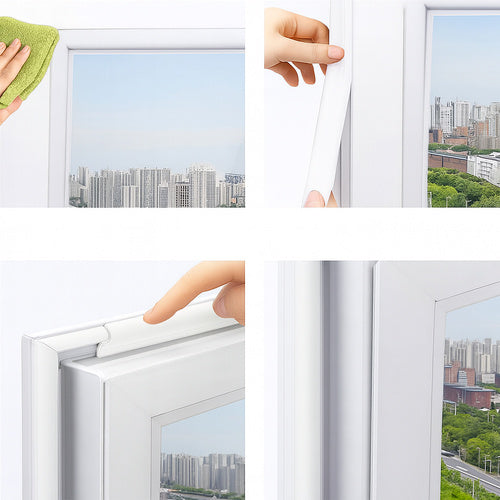 Self-Adhesive White Door and Window Seal, 400cm