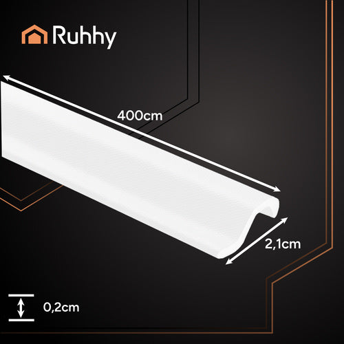 Self-Adhesive White Door and Window Seal, 400cm