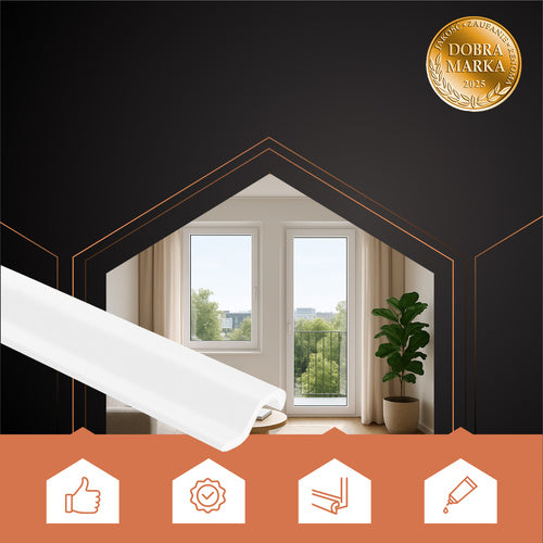 Self-Adhesive White Door and Window Seal, 400cm