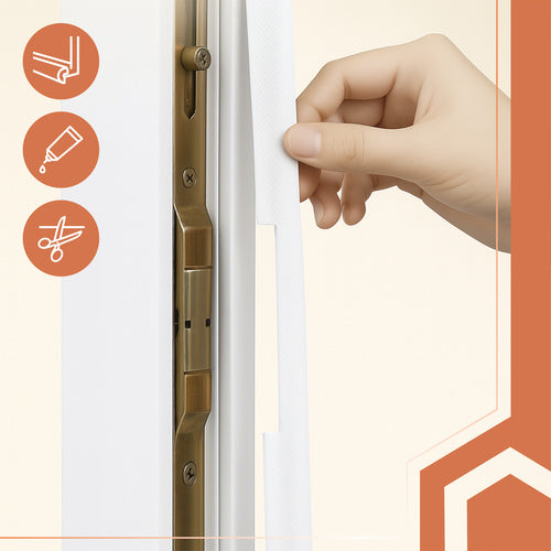 Self-Adhesive White Door and Window Seal, 400cm