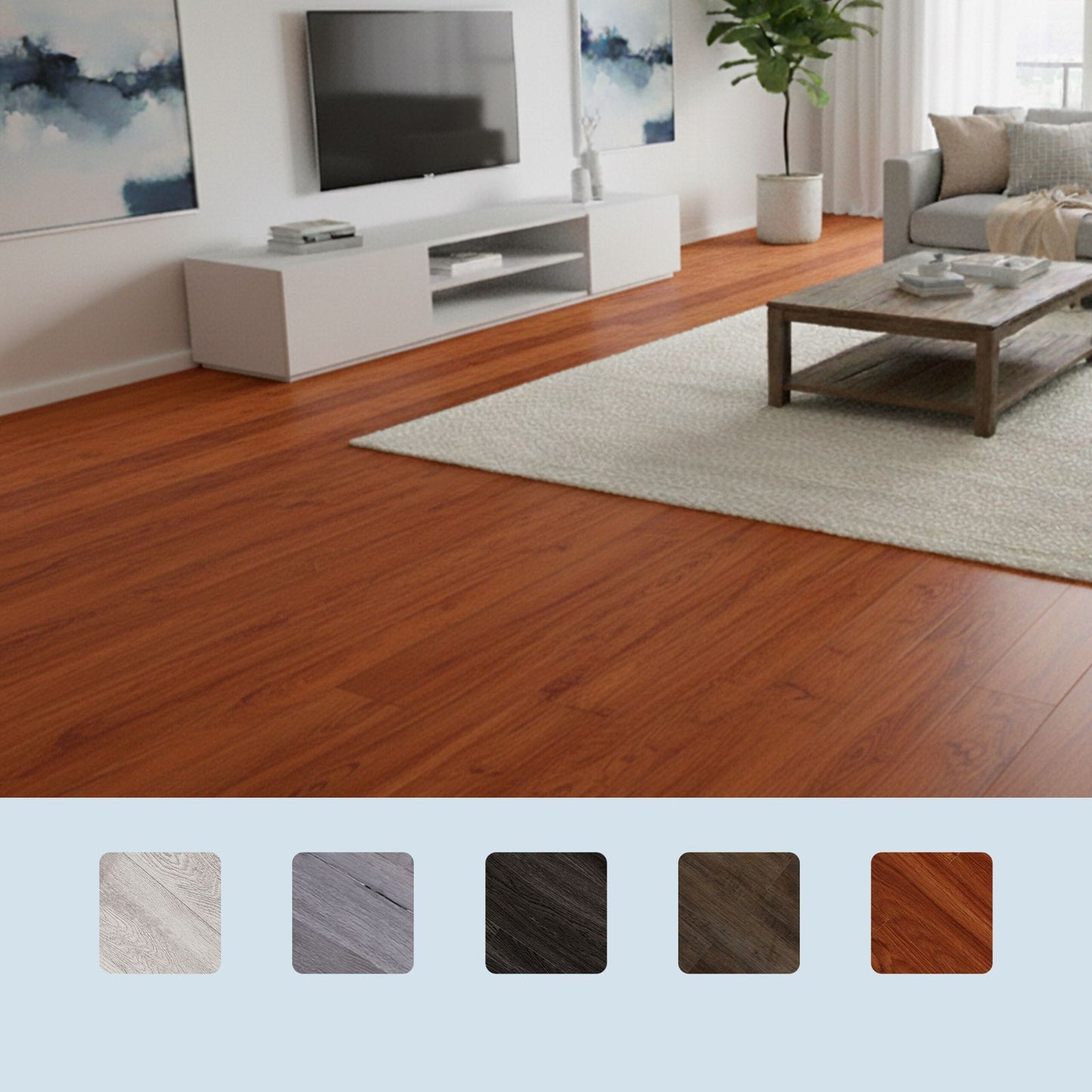 Self-Adhesive Wood Effect PVC Flooring, Slip-Resistant, Waterproof