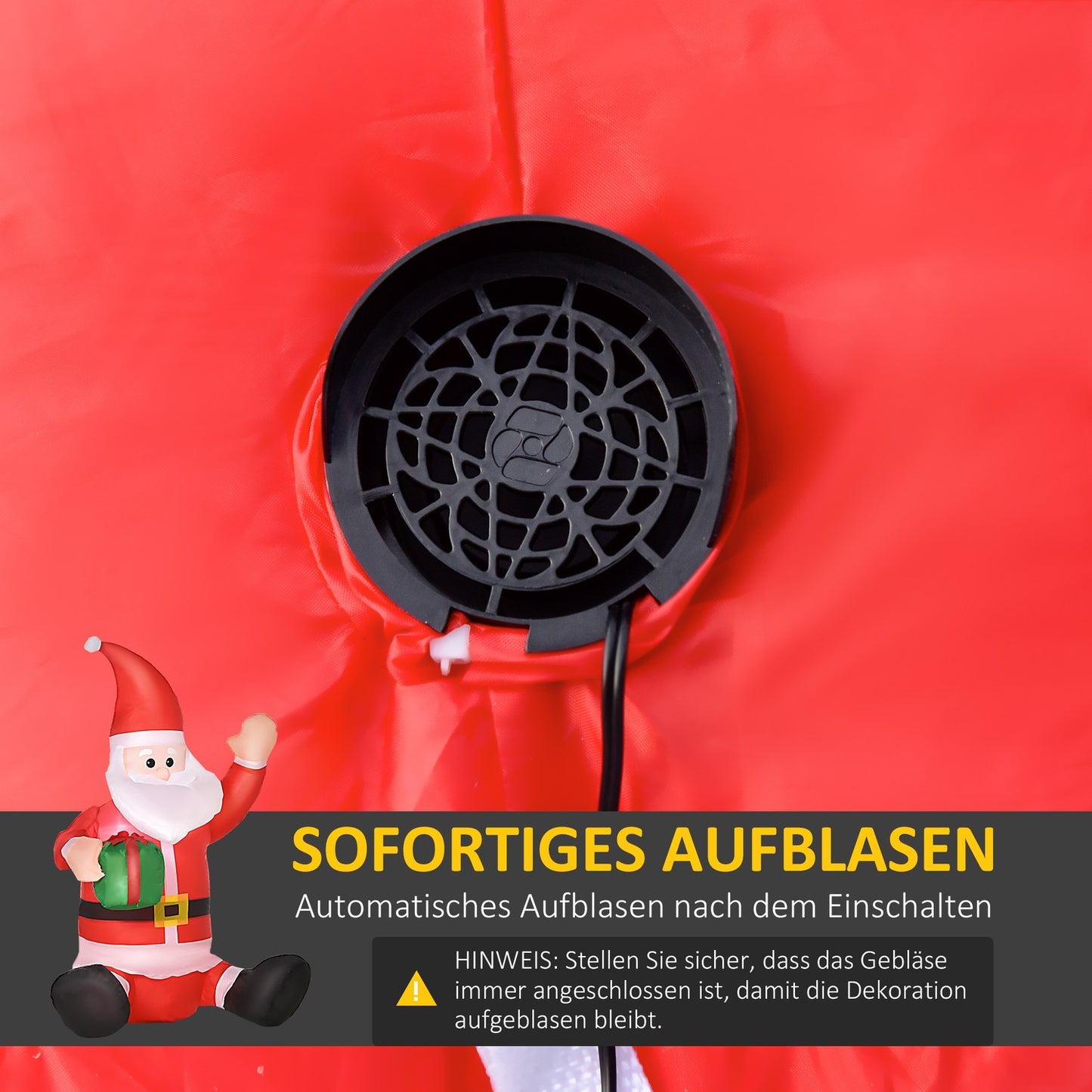 Inflatable Santa Christmas decoration with LED lights