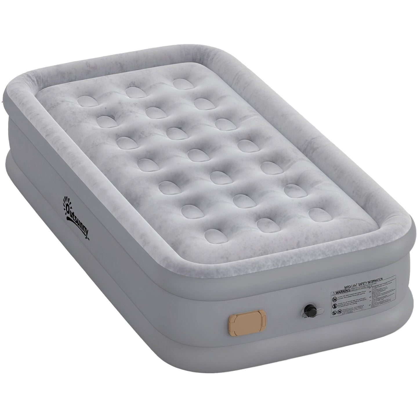 Self-Inflating Air Mattress with Built-In Pump, Single Size