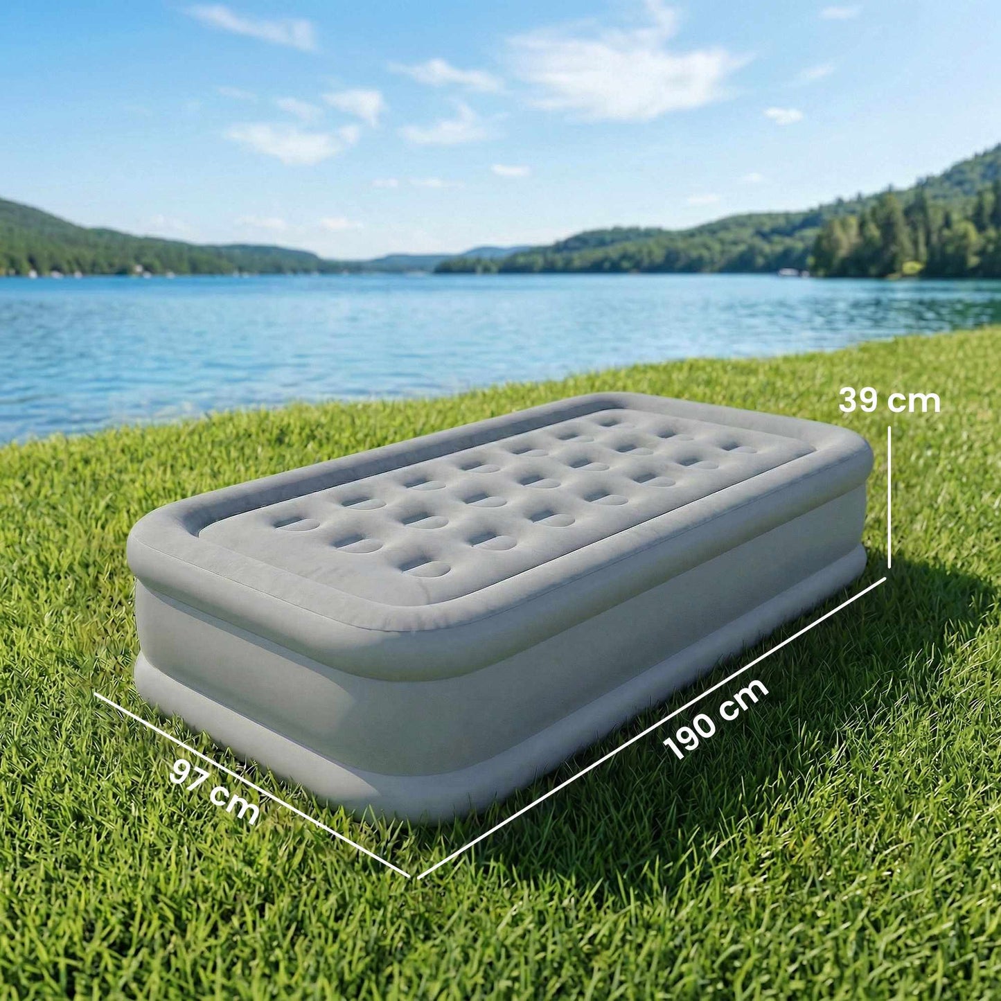 Self-Inflating Air Mattress with Built-In Pump, Single Size