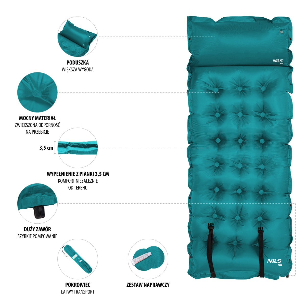 Self-Inflating Camping Mat, Compact, Lightweight
