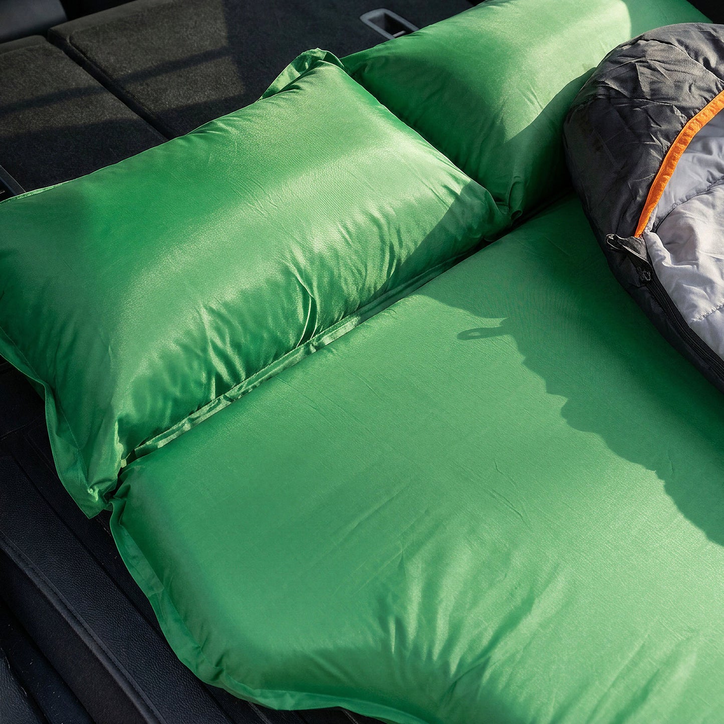 Self-Inflating Car Camping Mat, Green, 188x132x5 cm