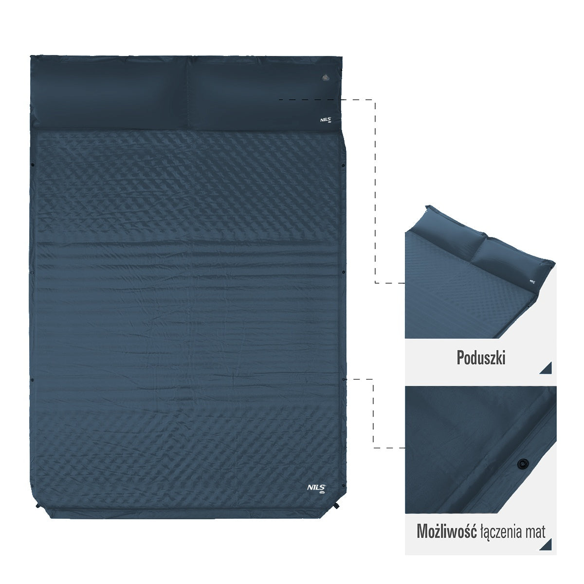 Self-Inflating Double Mat with Cushion, Anthracite