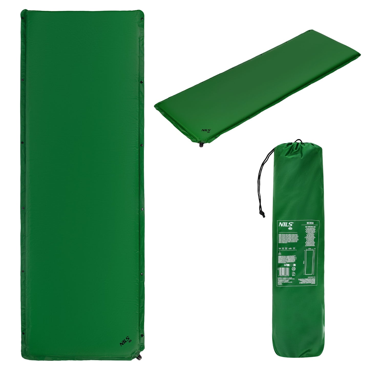 Self-Inflating Sleeping Mat, 188x65x5 cm, Green