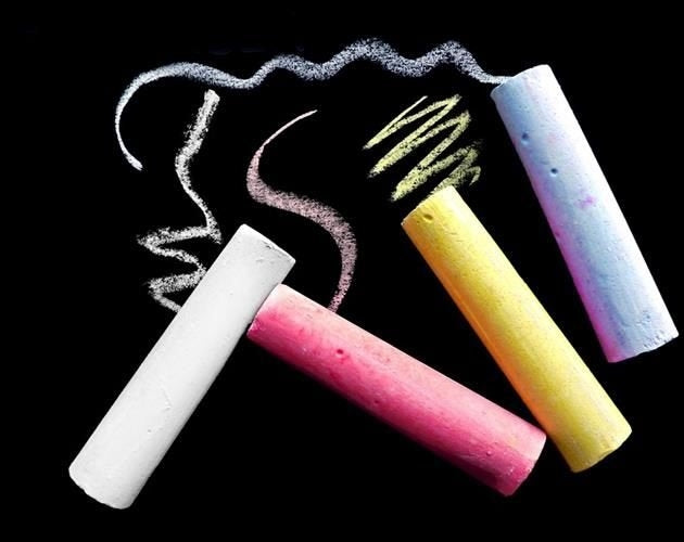 Self-adhesive chalk board