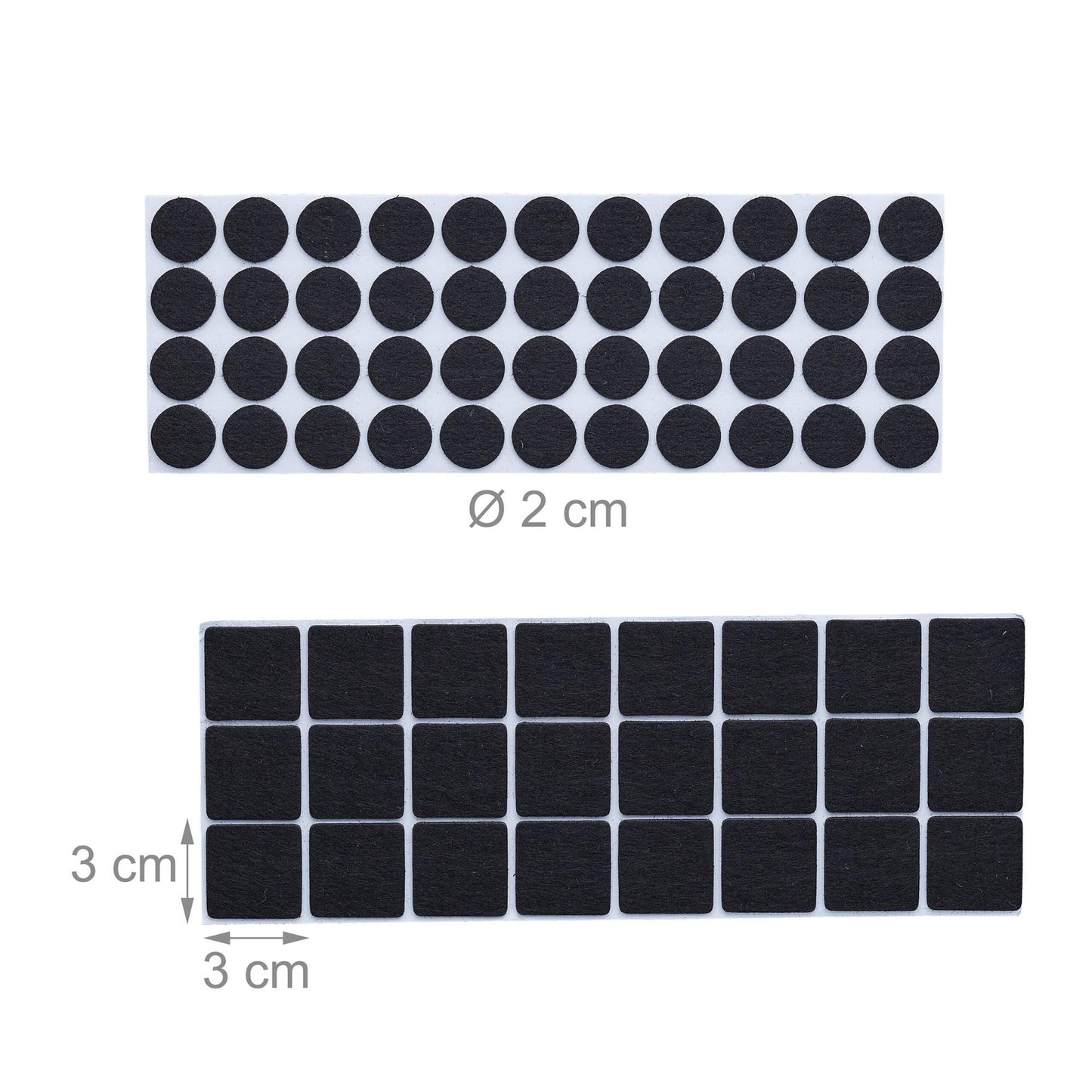 Self-adhesive felt sliders 204-pack
