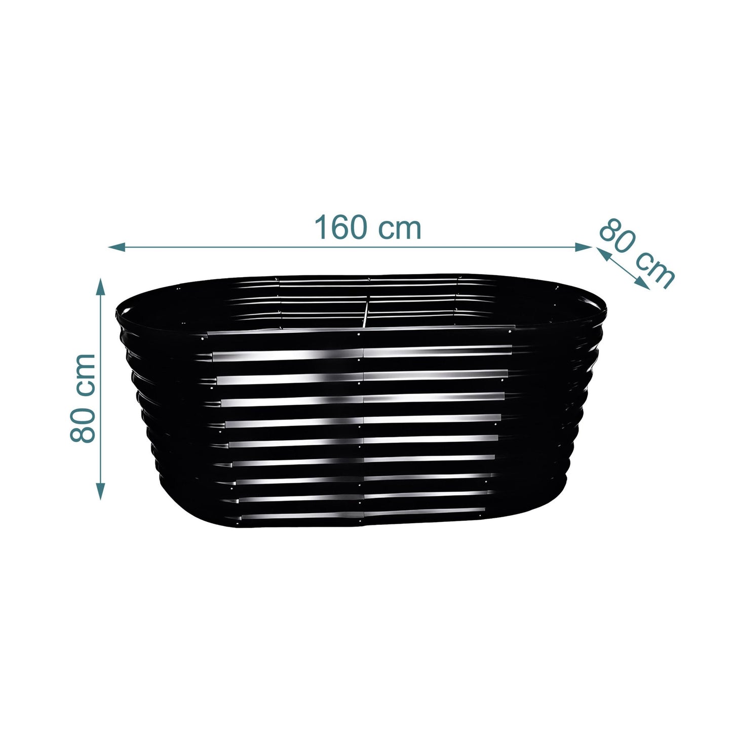 Semi-Circular Galvanized Steel Raised Garden Bed